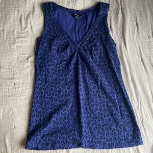 Y2K Express purple leopard print tank top